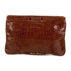 Miu Miu Embossed Leather Clutch